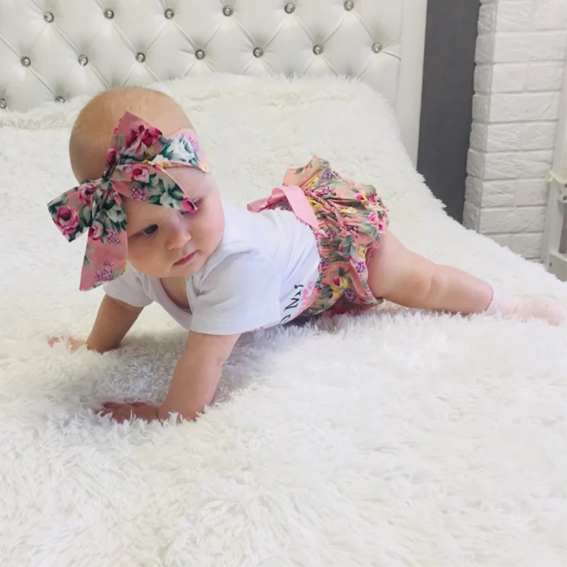 Комплект из 3 предметов для новорожденных девочек комплект летней одежды