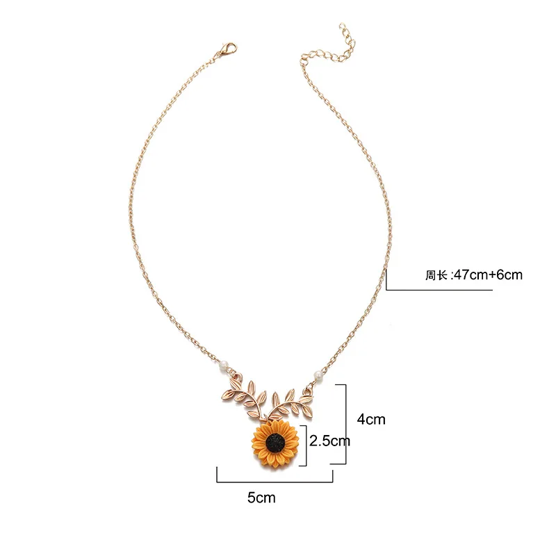 Лидер продаж 2020 новые ювелирные изделия с жемчугом и рисунком &quotПодсолнух&quot