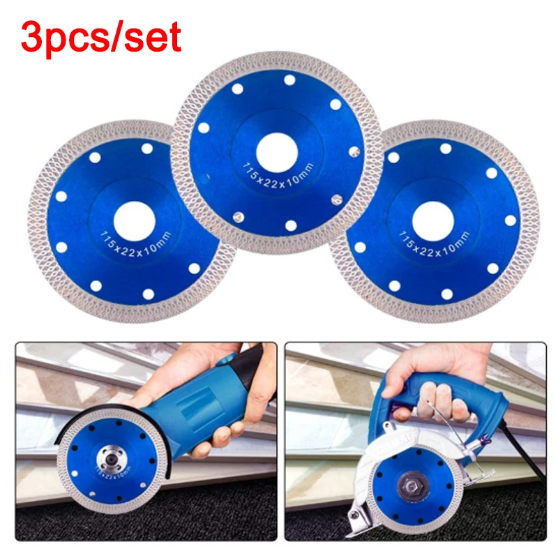 4.5 inch Diamond Saw Blade Cutting Disc Wheel for Cutting Porcelain Tiles Granite Ceramics Works with Tile Saw and Angle Grinder