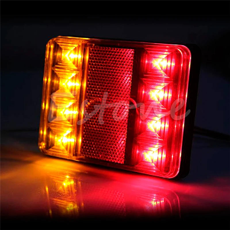 1 пара светодиодный Водонепроницаемый грузовик с прицепом караван стоп-сигнал