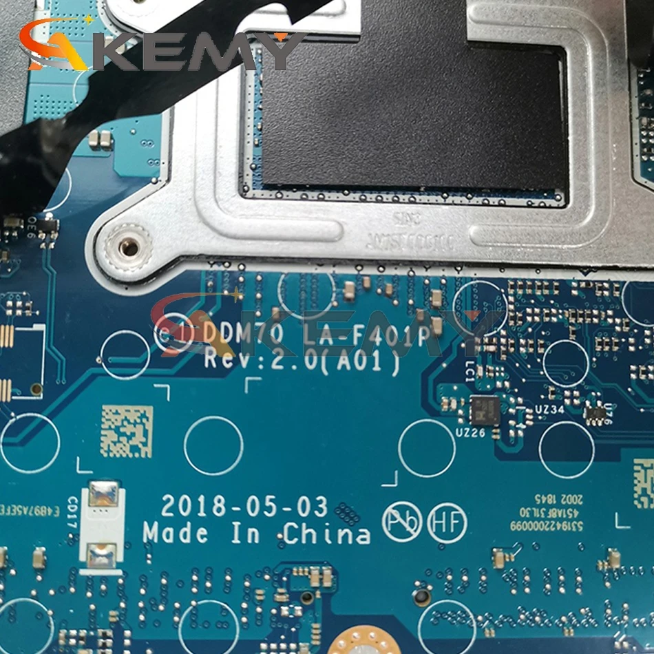 Akemy абсолютно новый I7-7600U DDM70 LA-F401P для DELL Latitude 5490 материнская плата CN-03D5D8 3D5D8 100%
