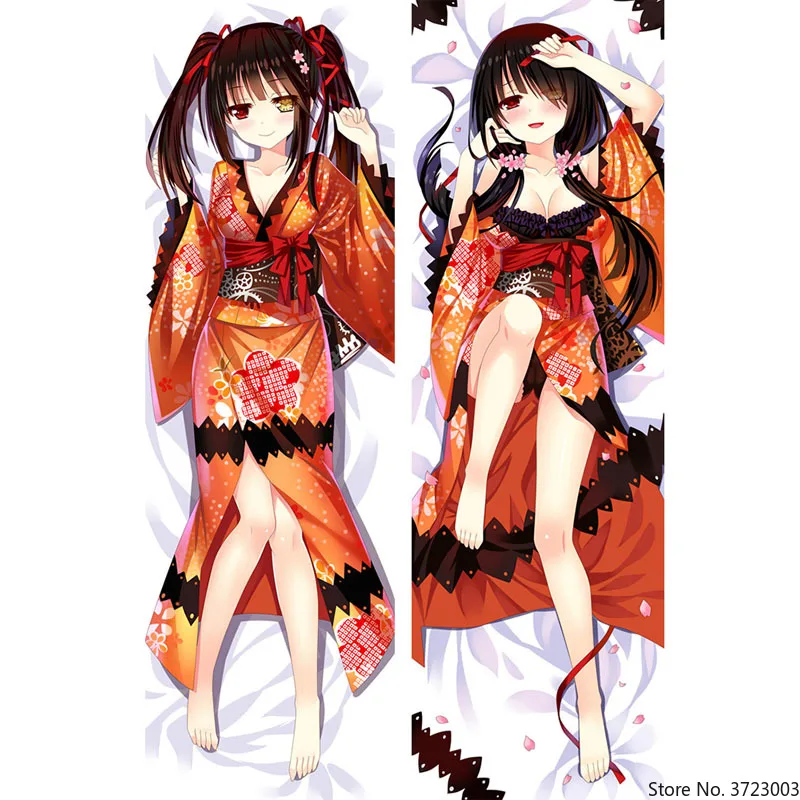 

Anime Date A Live Tokisaki Kurumi Sexy Kimono Body Anime Girls Dakimakura Bedding Otaku Waifu Hugging Female Pillow Case Cover
