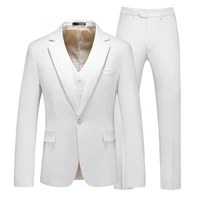 new high end three piece suit wedding best man suit luxury business leisure office suit gorgeous fashion vest jacket trousers