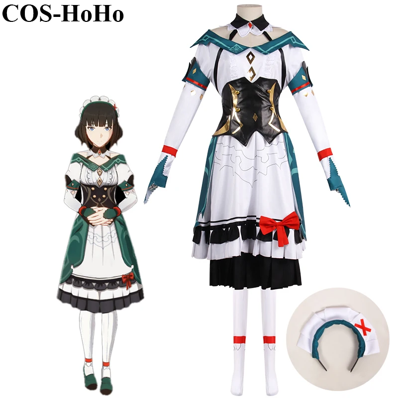 

COS-HoHo Anime Genshin Impact Katheryne Game Suit Elegant Uniform Cosplay Costume Party Role Play Outfit Women Custom-made NEW