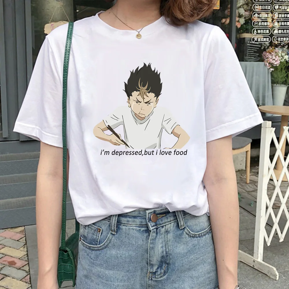 

Kawaii унисекс Haikyuu модные футболки с японским аниме Kuroo Летние удобные с коротким рукавом Повседневные Топы Harajuku