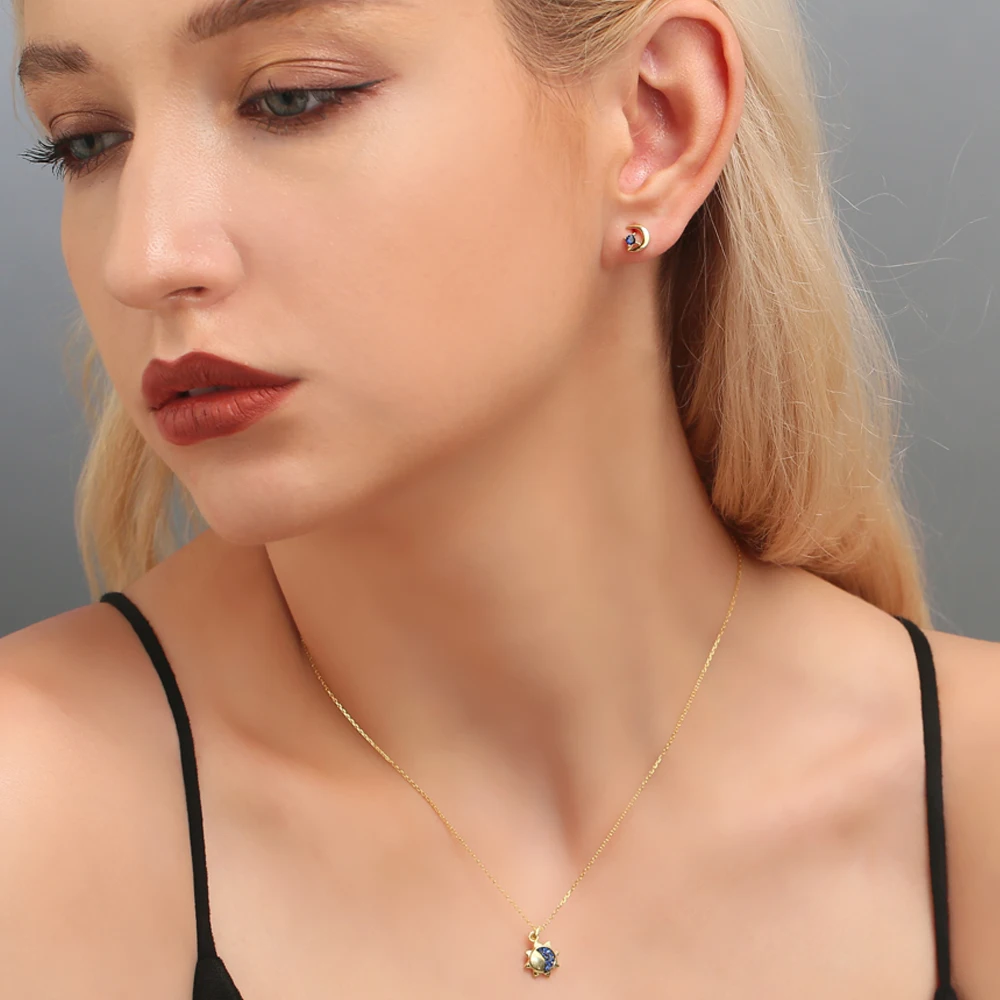SUPERWEAR солнцезащитные ожерелья с кулонами в виде Луны 925 пробы серебряный желтый