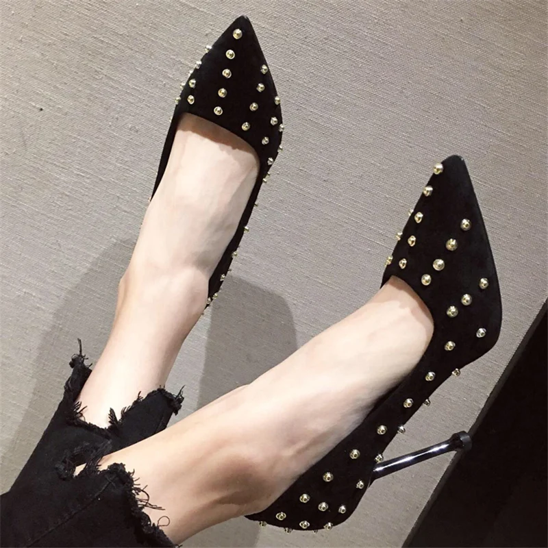 2019 г. Женские туфли-лодочки из флока на высоком каблуке 10 см женские роскошные