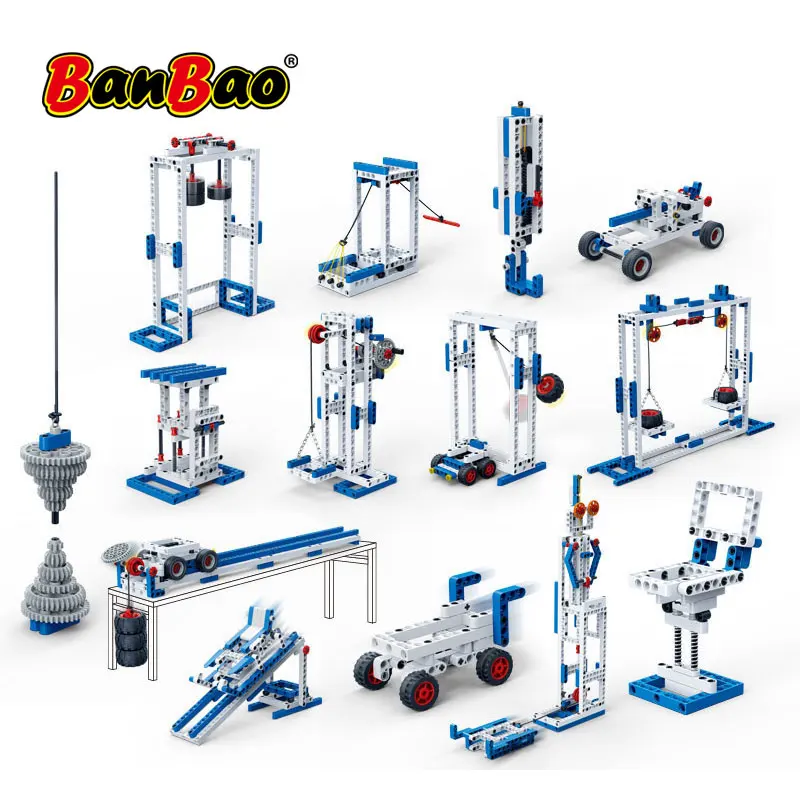 

BanBao Force Power Exploration Science Technic Experiment Gear Blocks Educational Bricks Model Building Toy Children Kids 6919