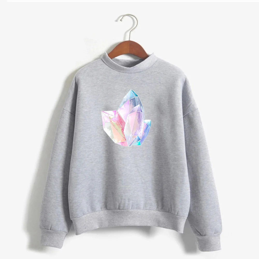

Women Clothes Crystal ore Print Women Hoodies Printting Sweatshirts Harajuku Female Long Sleeve Hooded womens winter tops goth