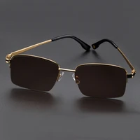 vintage glass sun glasses man natural crystal stone sunglasses woman half frame uv400 anti scratch oculos