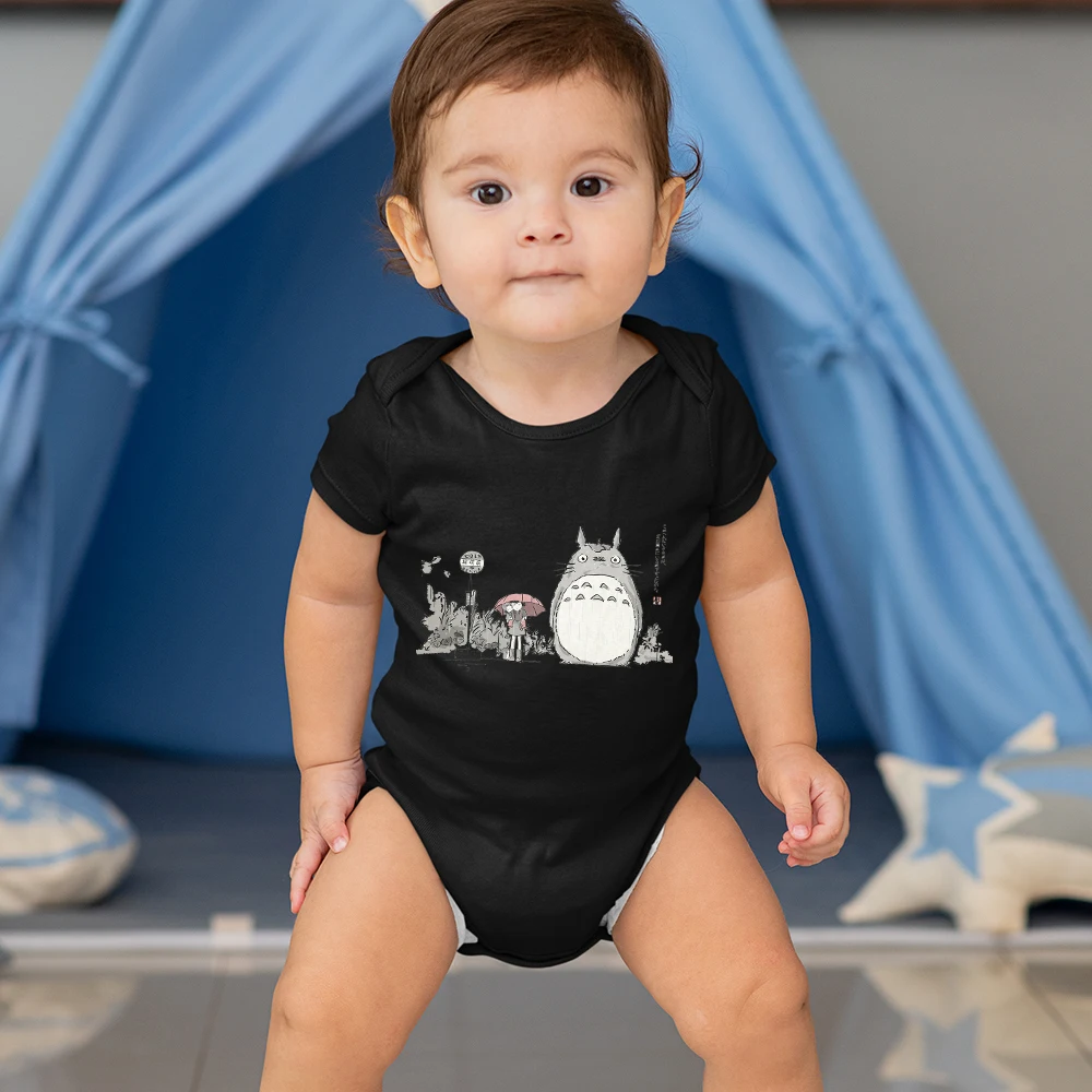 

Одежда для новорожденных девочек и мальчиков Kawaii Harajuku Totoro Print Baby Bodysuit Cute Anime Infant Onesies Summer Breathable Ropa Bebe