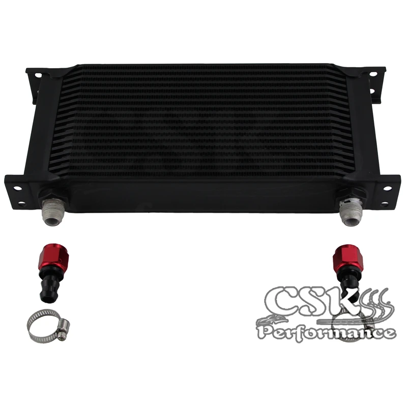 2 дюймовый Алюминиевый масляный радиатор 8AN 19 рядный двигателя + штуцер AN8/конец