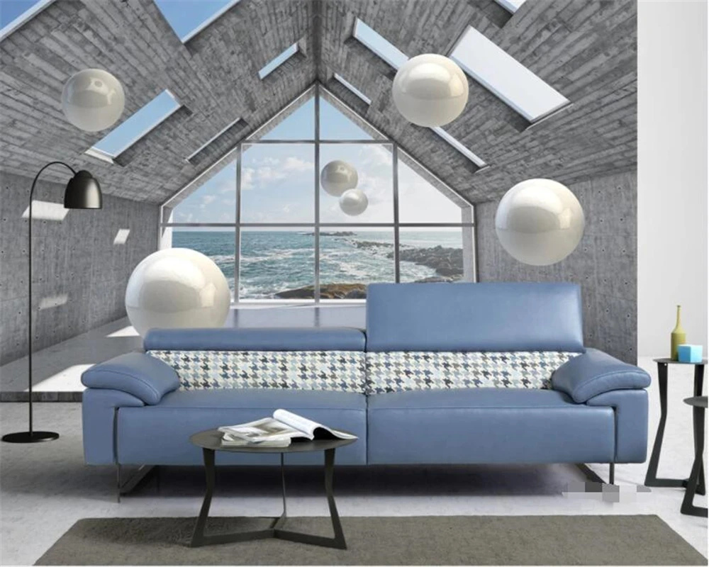 Beibehang пользовательские обои архитектурный космический пейзаж стерео шар фон