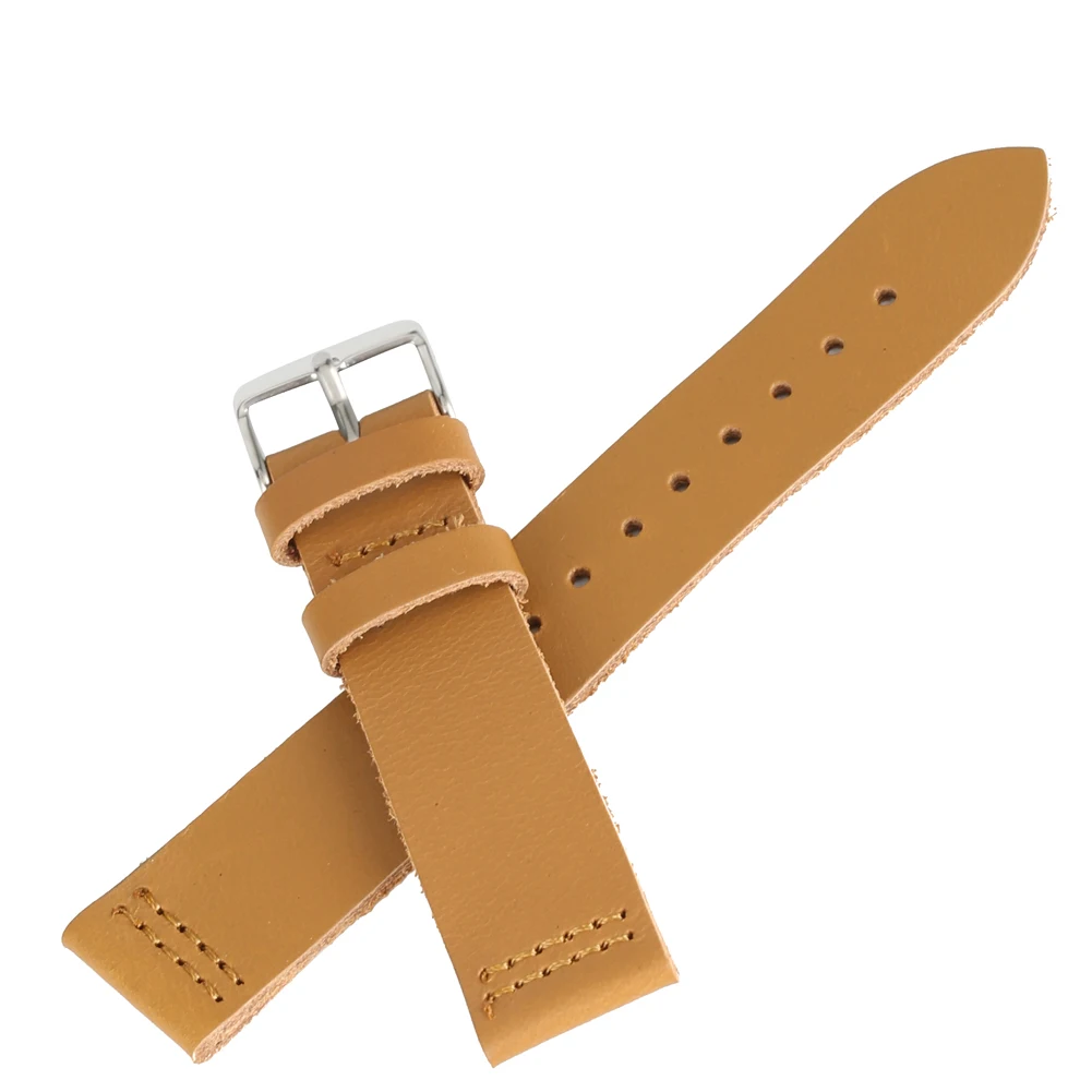 Premium Leather Replacement Wristwatch Band 20MM Watch for Wooden Soft Watches Strap with Pin Buckle Male | Наручные часы