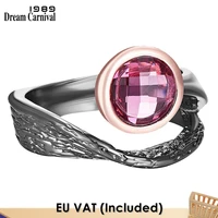 dreamcarnival1989 fabulous solitaire ring for women fuchsia engagement sexy look quality fashion lady jewelry gift wa11720fu