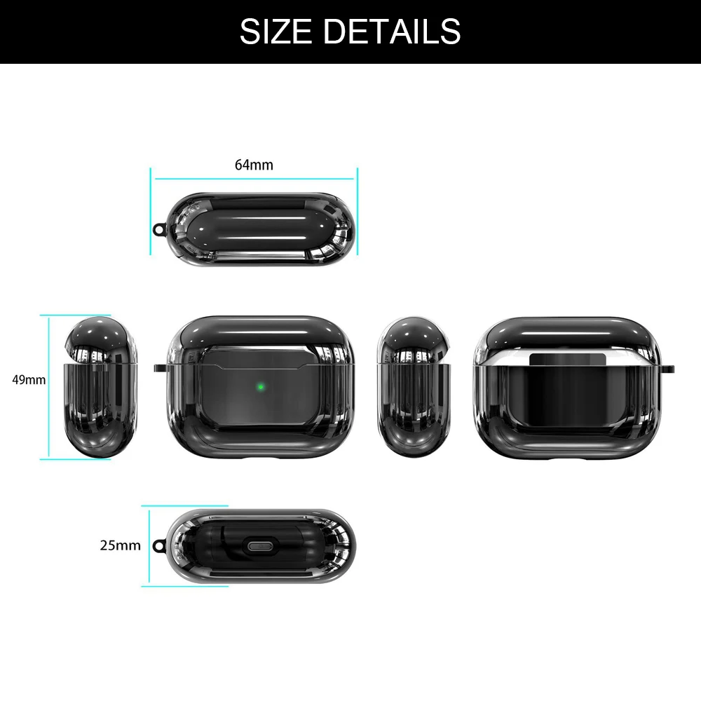 Гальванизированный ТПУ чехол s для Airpods Pro беспроводной Bluetooth Apple 3 наушников Air Pods