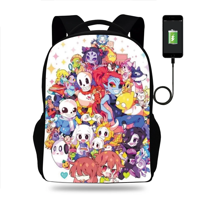 Рюкзак для мальчиков и девочек с принтом из мультфильма Undertale | Багаж сумки