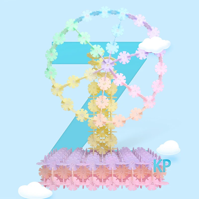 3D пазл пластиковая Снежинка строительная модель развивающая интеллектуальная