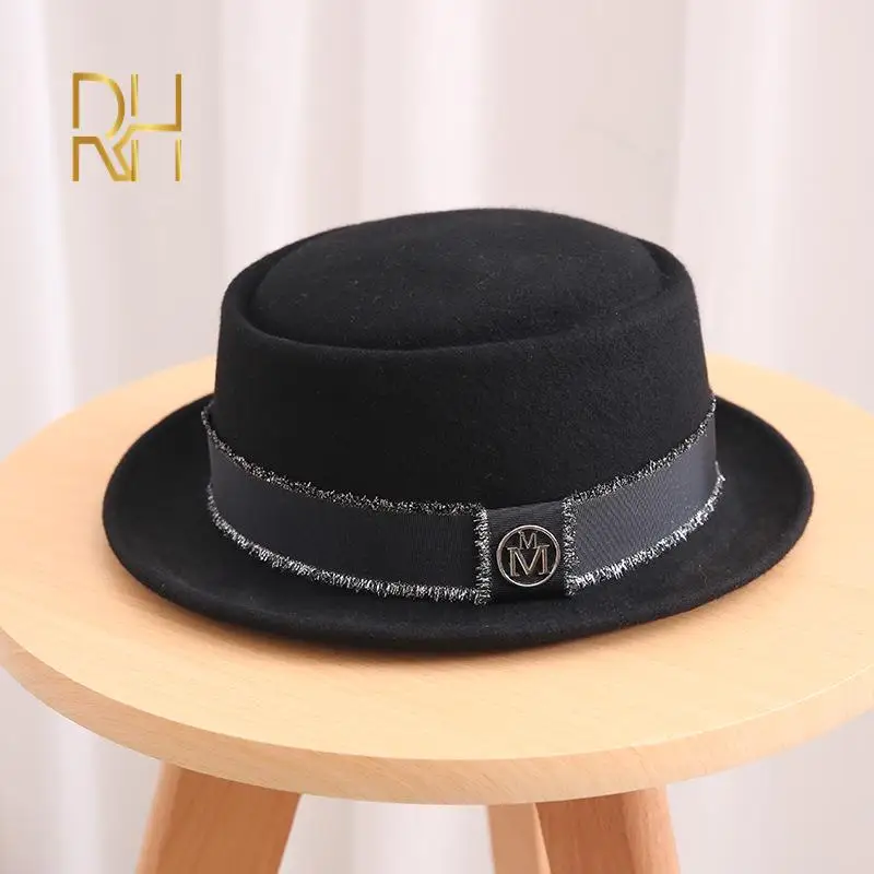 Женская фетровая шляпа из чистой австралийской шерсти классическая в виде
