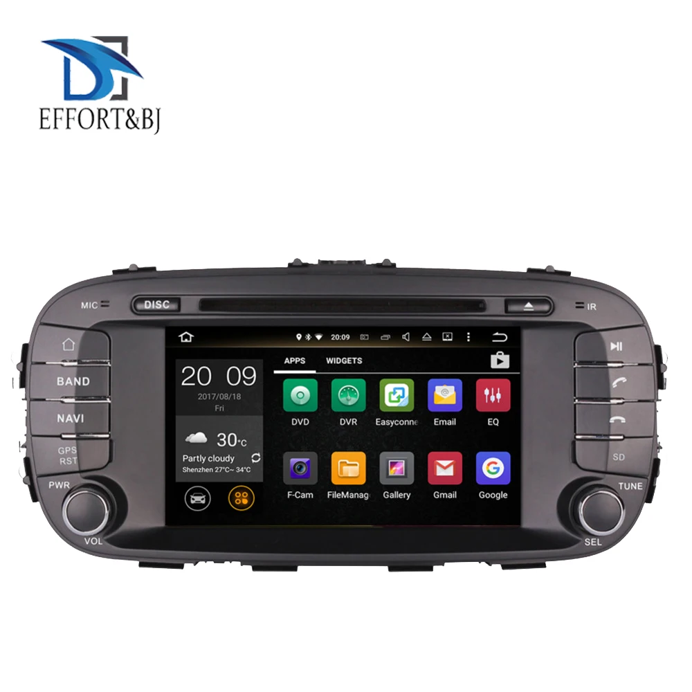 Android 9 0 автомобильный Радио стерео Bluetooth мультимедийный плеер для Kia Soul 2014 2019 GPS