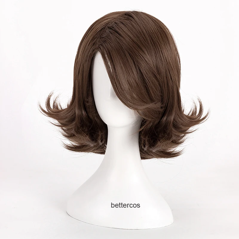 Final Fantasy FF10 X2 маскарадный костюм Yuna парики короткие коричневые термостойкие