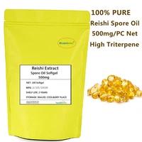 100 pure reishi spore oil softgel 500mg net content high triterpene supercritical extracted ganoderma lucidum spore oil capsule