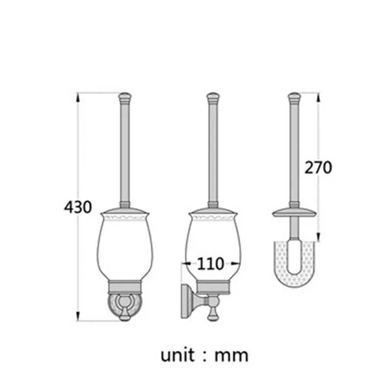 toliet accessory set solid brass toilet brush holder 2 piece bathroom accessories set toilet roll paper holder bronze towel ring free global shipping