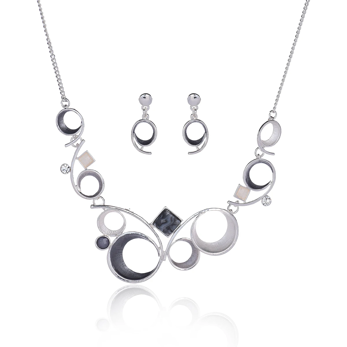 Модные женские свадебные геометрические Ювелирные наборы для женщин вечерние