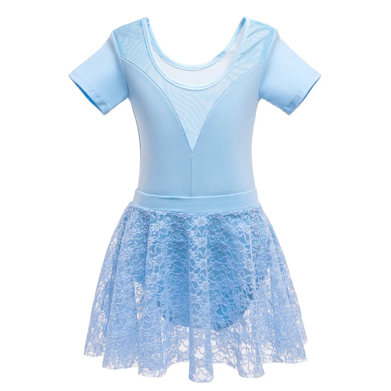 

2022 Fashion Kids Girl Lace Leotard Dance Ballet Training Bodysuit Dancewear teenagers Baby Girls Dress children's clothing