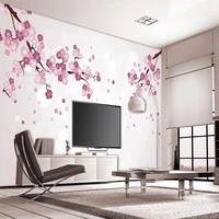 custom 3d floral wallpaper home interior beautiful wall paper warm pink flowers wall mural for living room wedding house decor
