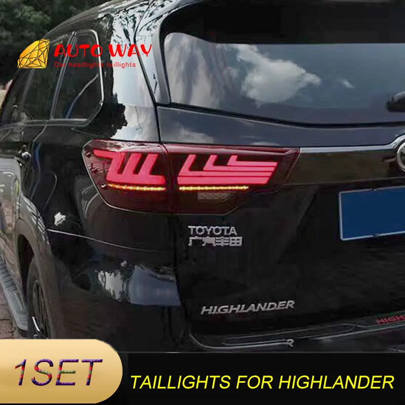 Фото Чехол для автомобильного стайлинга Toyota Highlander 2015-2019 задние фары светодиодные DRL
