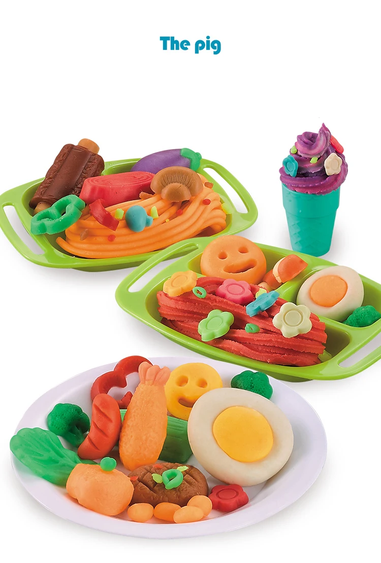 Парикмахерская глина Детский play-doh набор форм DIY игрушки для стрижки волос и сдавливания волос игрушки