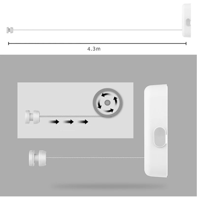 Выдвижная невидимая сушилка для белья в помещении бельевая веревка органайзер