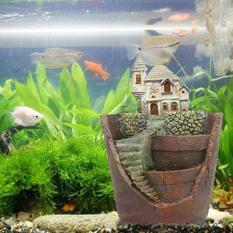 Мини-цветочный горшок из домашние статуэтки смолы для растений кактусов