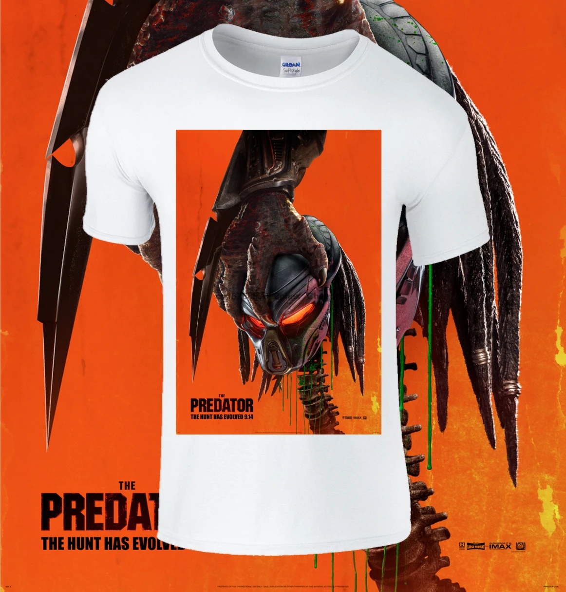 Мужская футболка с изображением хищника из фильма инопланетянин 2018|Мужские