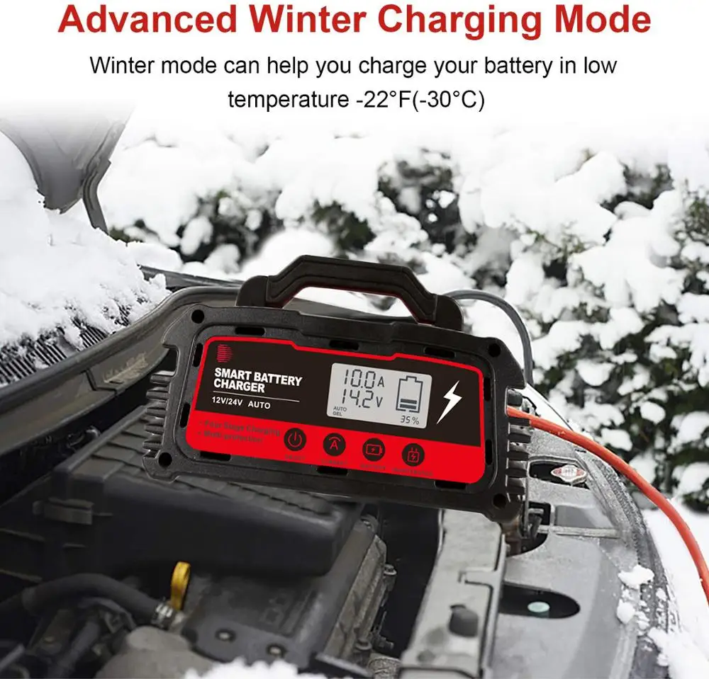 Полностью умное зарядное устройство для аккумуляторов 20 А 12 В 24 AGM GEL