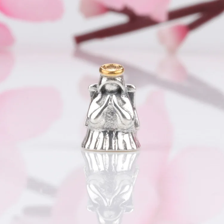 

Bewill Authentic 925 Sterling Silver Praying angel beads Beads Fit Original Charms Bracelet Necklace DIY Jewelry Making