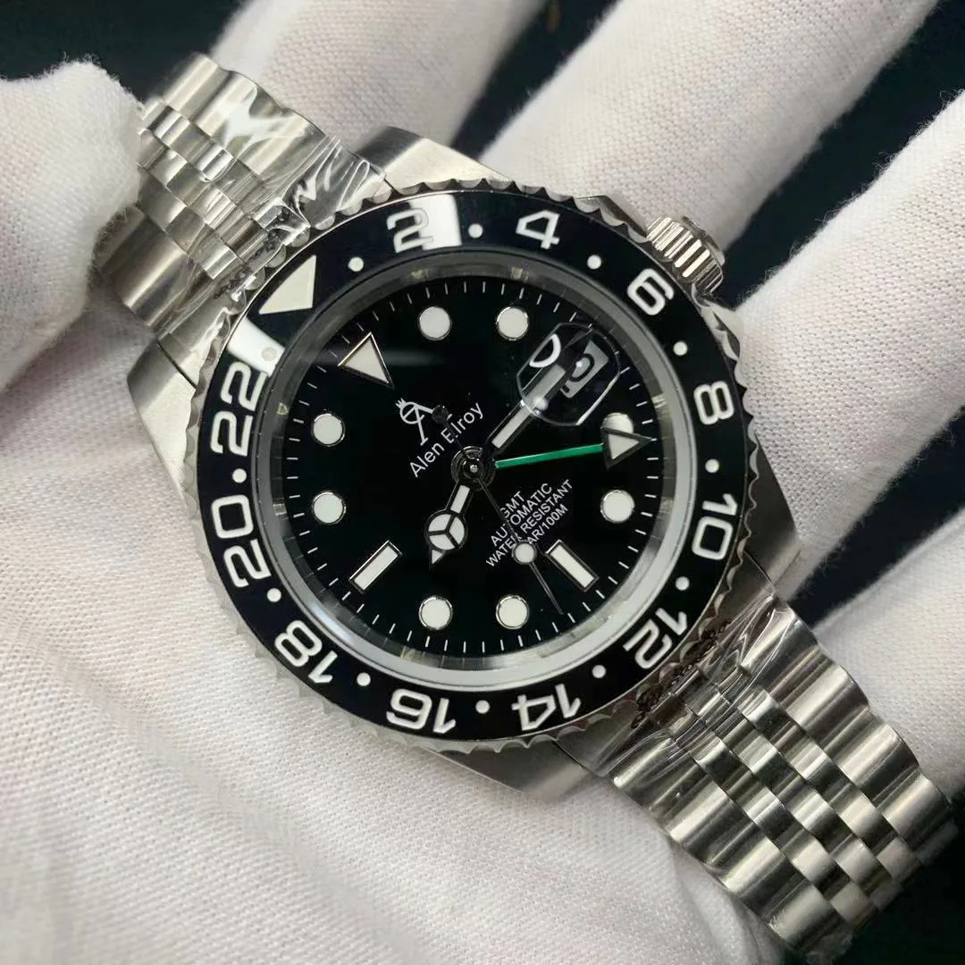 

Classic Watch Fashion Diver GMT Series Ceramic Bezel Sapphire Glass Automatic 3Bar Waterproof Luminous Watch