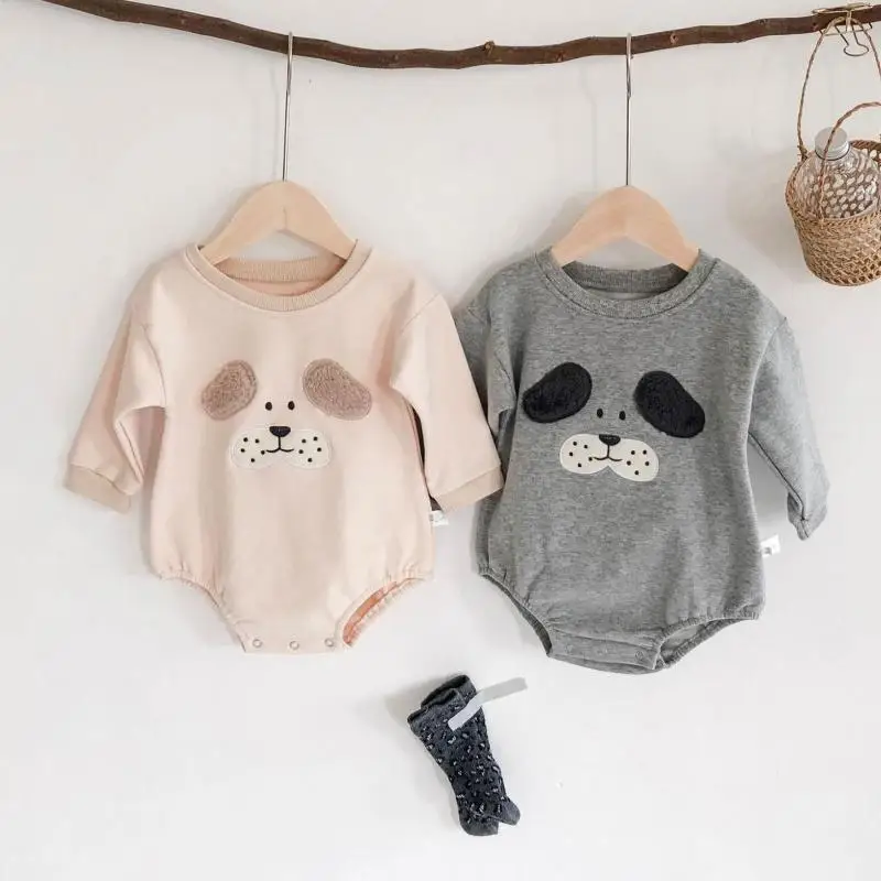

2020 Newborn Infant Bodysuits Cute Cartoon Print Cotton Long Sleeve Boys Girls Jumpsuit Autumn Baby Clothing