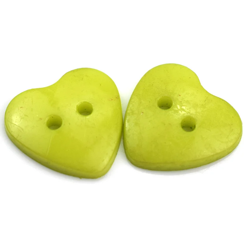 100PCS 2 Holes Heart Resin Buttons Apparel Sewing Accessories Diy Scrapbooking Crafts Button Love Flatblck Craft | Дом и сад