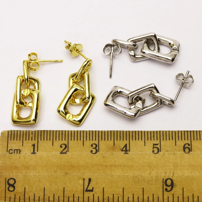 

4 Pairs Geometric Dangle earrings Square shape earrings women jewelry Fashion Drop earrings Gift for women jewelry 41263