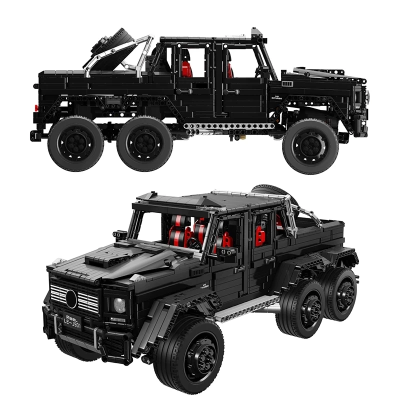 J9013300pcs G63 6x6 LAND CRUISER Off модель дорожного транспортного средства Sets MOC SUV Car
