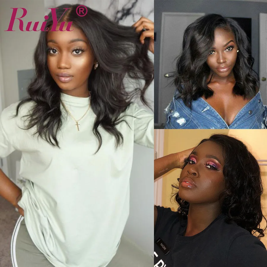 

Body Wave 4x4 Closure Wig Lace Closure Wig Human Hair Wigs Lace Front Wig 250% Density RUIYU Hair Brazilian Remy Wigs 8-26 Inch