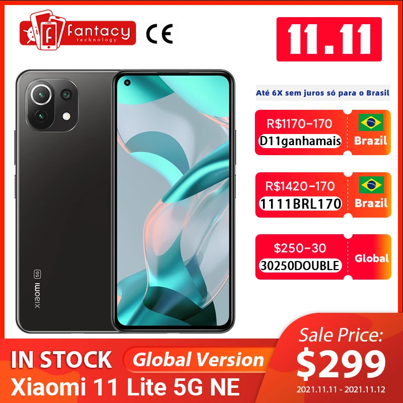 

Смартфон Xiaomi 11 Lite, Snapdragon 778G восемь ядер, камера 64 мп, 90 Гц, AMOLED дисплей, быстрая зарядка 33 Вт