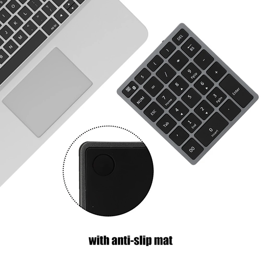 

Digital Keyboard Bluetooth New Portable Mini Numeric Keypad USB Number Pad 28Keys For Office Accounting Laptop PC WIN10