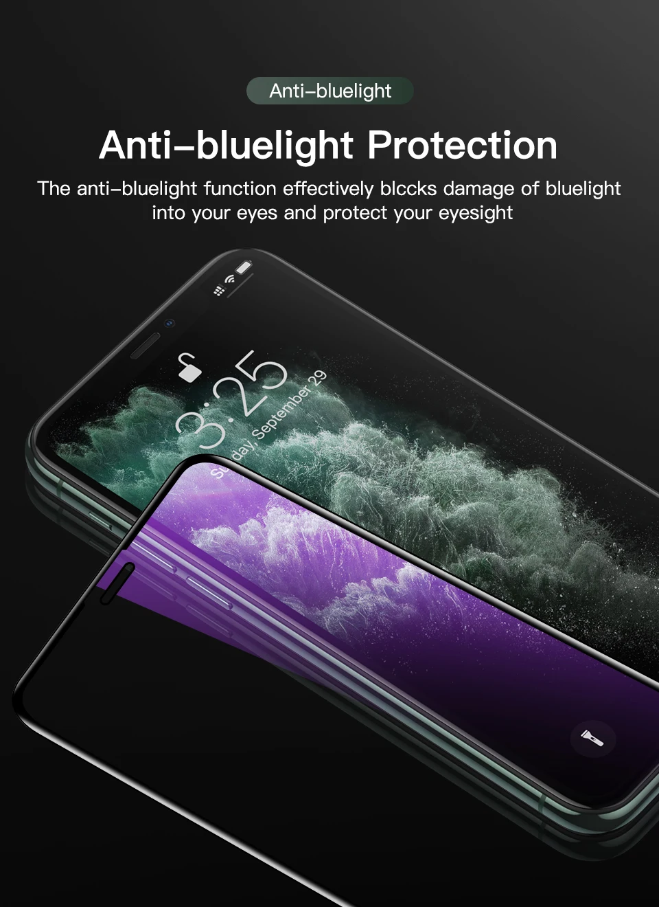 KUULAA 0,3 мм Полное покрытие защитное стекло для iPhone 11 Pro Max закаленное стекло Защита экрана для iPhone 11 Pro стекло