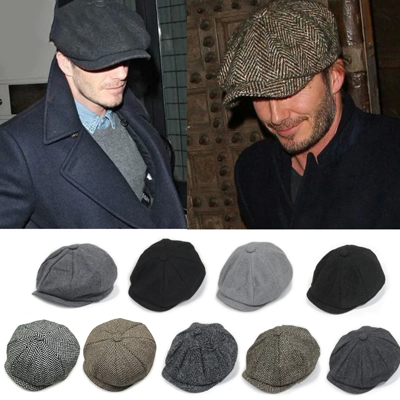 

Peaky Blinders Men Berets Hat For Winter Autumn Vintage Herringbone Octagon Cap Men's Women's Warm Casual Gatsby Flat Beret Hats
