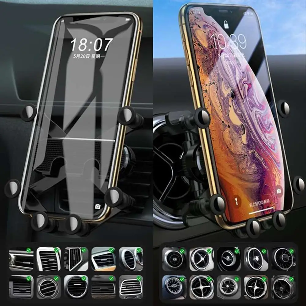 

Universal Car Can Rotate 360 Degrees Car Air Vent Phone Holder Navigation For 4.0-6.5In Smart Cellphone