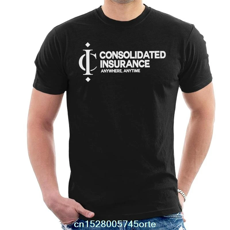 С принтом camiseta сводный страхование Миссия невозможно Мужская футболка 100% хлопок