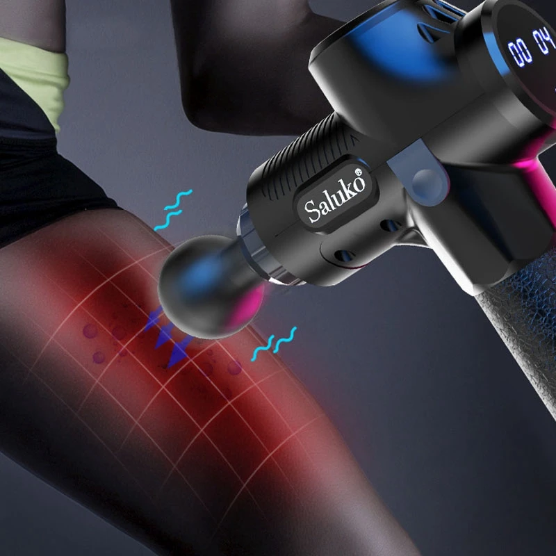 

30 Speed Neck Pain Massage Gun Relax Body Massage Gun Relieve Exercising Muscle Pain LCD Display Fascia Gun Free Shipping